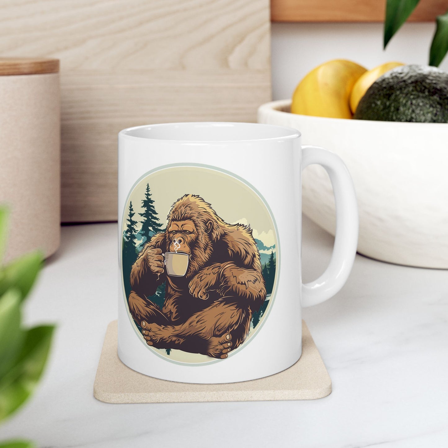 Bigfoot Brew - Cryptid Coffee Club | Ceramic Coffee Mug (11oz & 15oz)