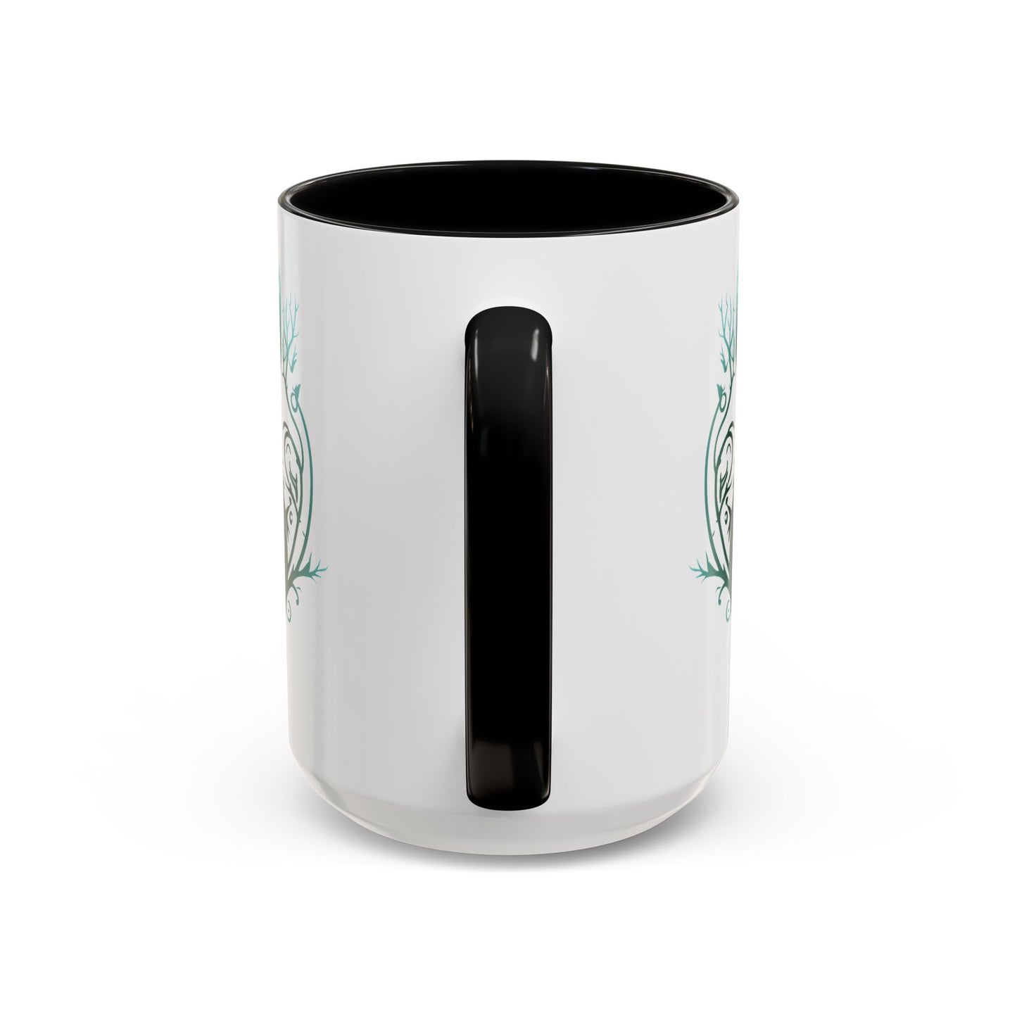 Mythical Green Stag Accent Coffee Mug, 11oz