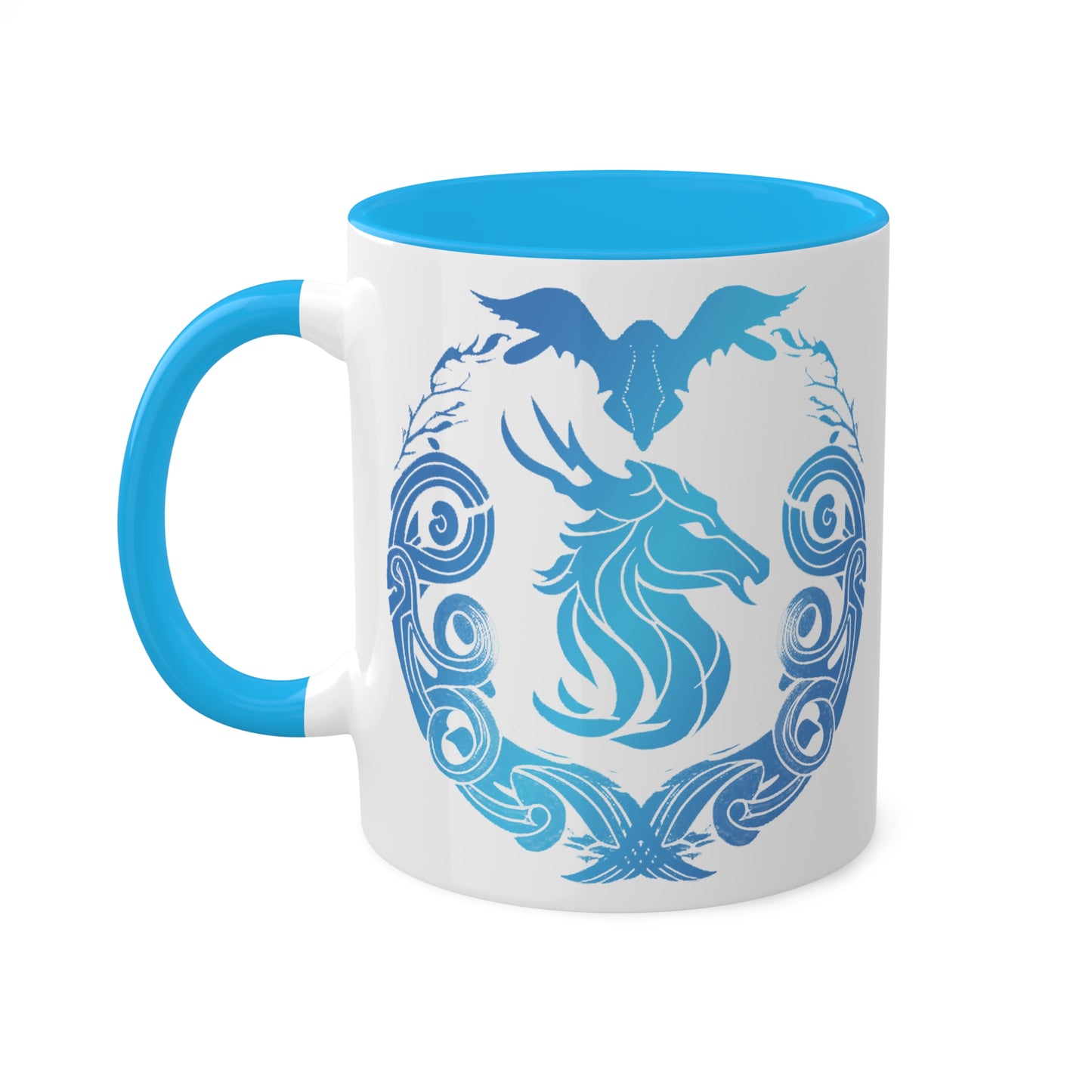 Mythical Blue Stag Accent Coffee Mug, 11oz