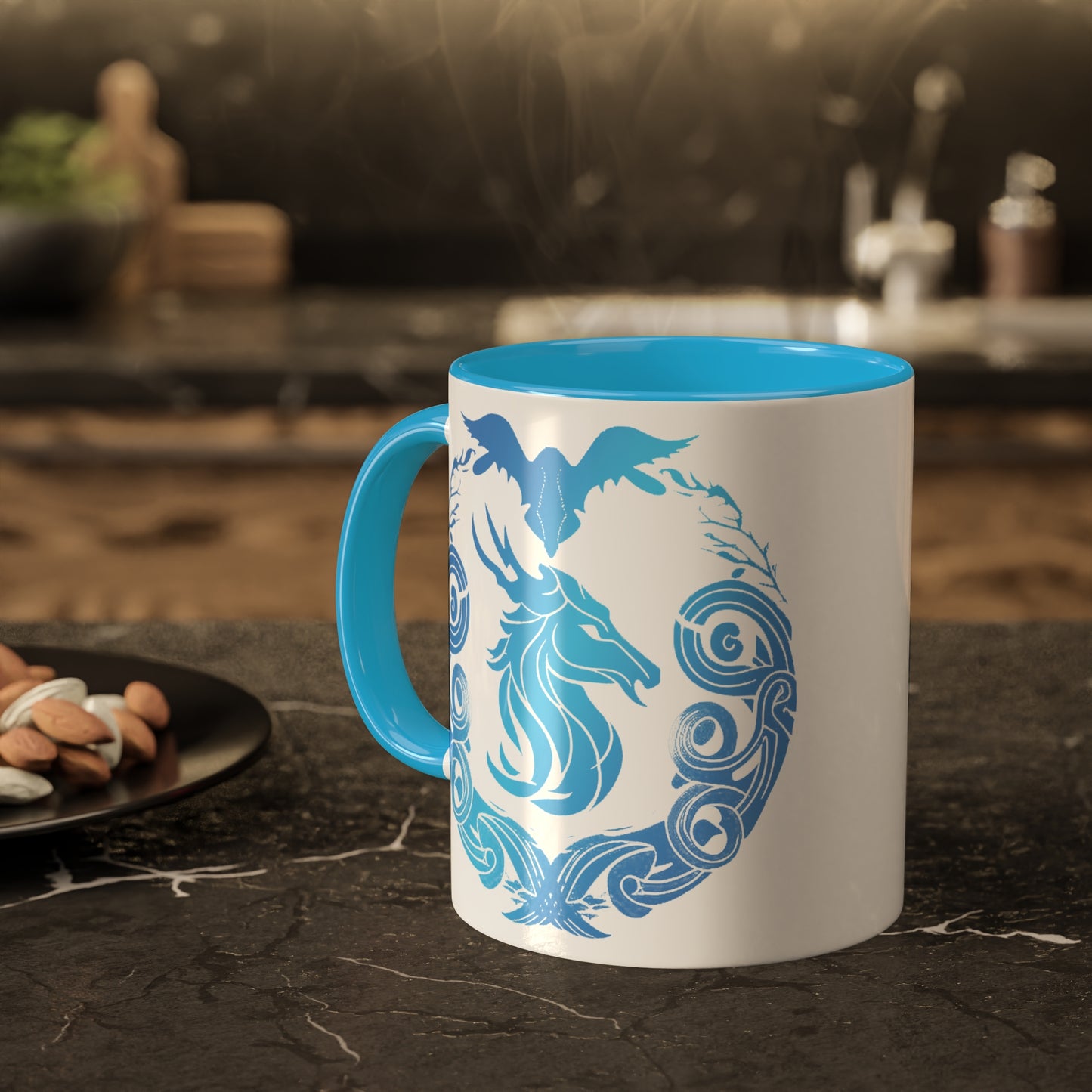 Mythical Blue Stag Accent Coffee Mug, 11oz