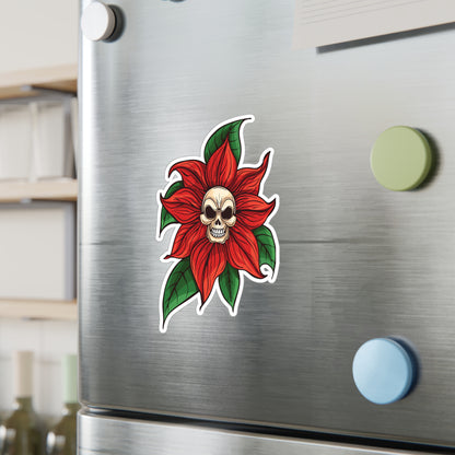 Blooming Skull Flower - Kiss-Cut Vinyl Sticker