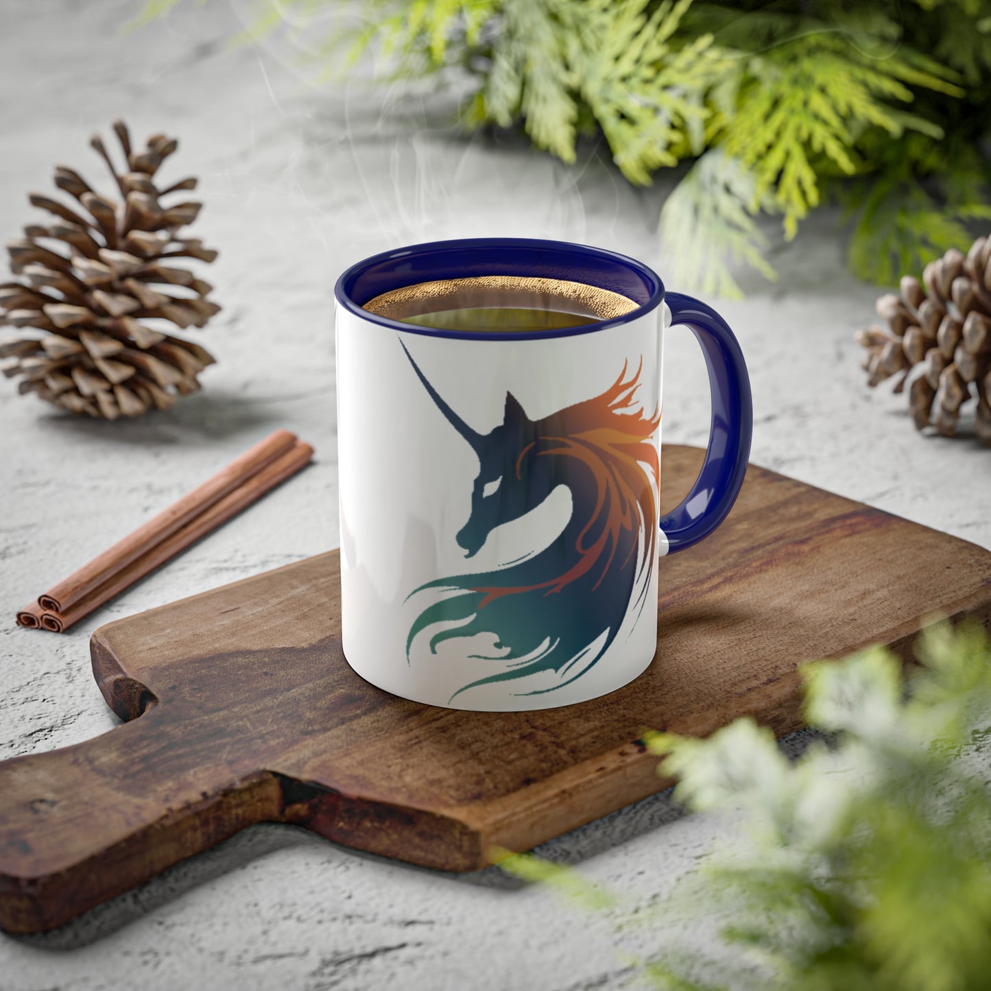 Mythical BlueFire Unicorn Accented Coffee Mug, 11oz