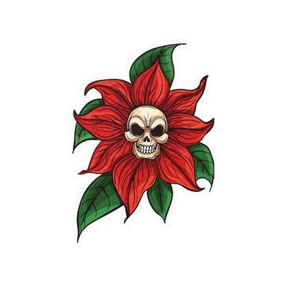 Blooming Skull Flower - Kiss-Cut Vinyl Sticker