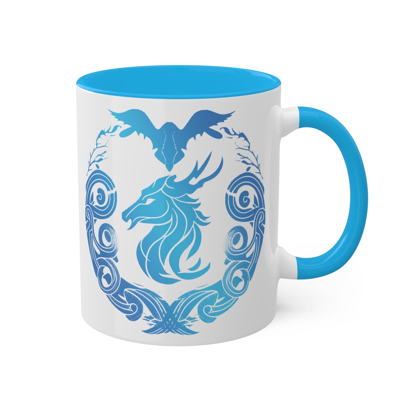 Mythical Blue Stag Accent Coffee Mug, 11oz