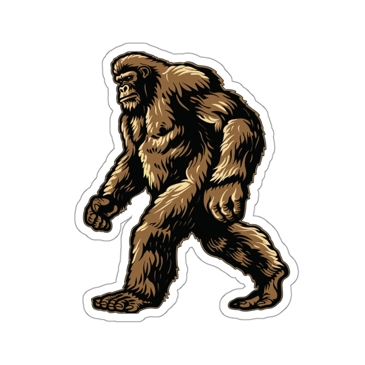 The Mysterious Bigfoot - Kiss-Cut Sticker