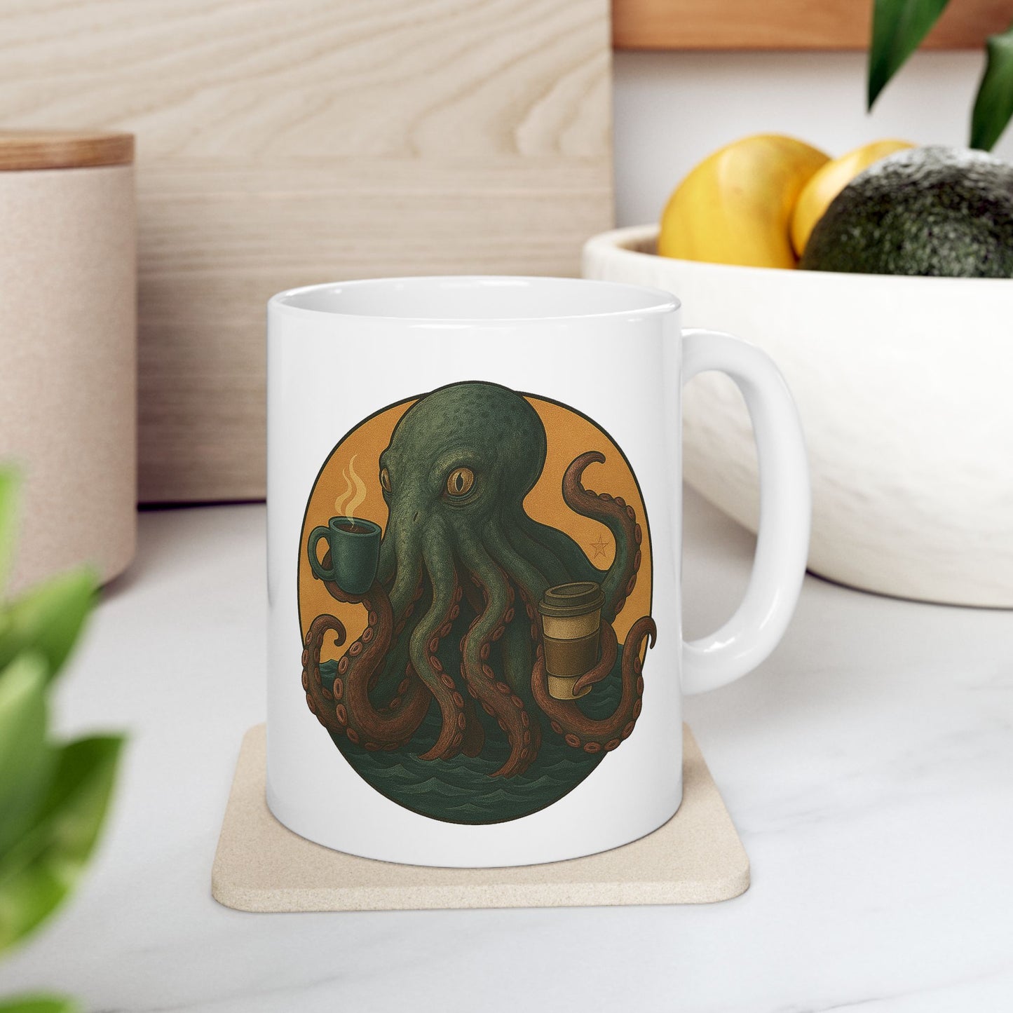 Kraken Kaffeine Mug - Cryptid Coffee Club | Ceramic Mug (11oz, 15oz)