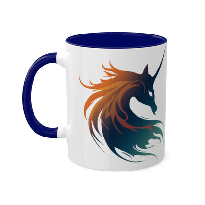 Mythical BlueFire Unicorn Accented Coffee Mug, 11oz